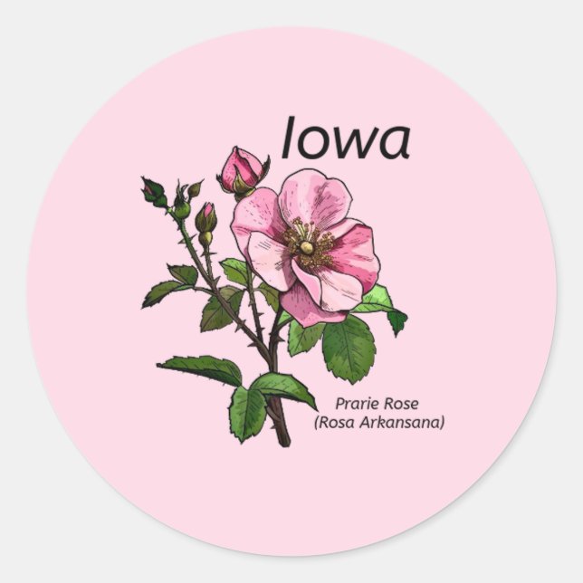 Autocollant de la fleur de l'Iowa (Devant)