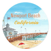 Autocollant de la jetée de Newport Beach