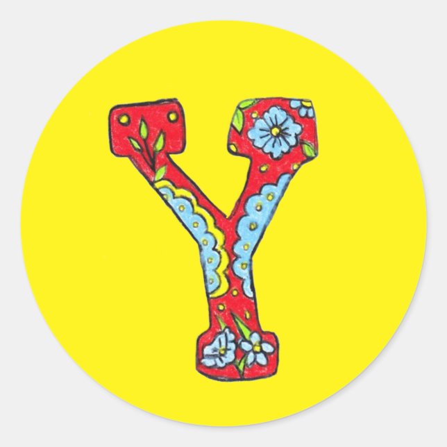 Autocollant de la lettre Y (Devant)