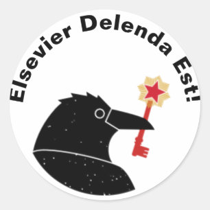 Autocollant de la protestation d'Elsevier