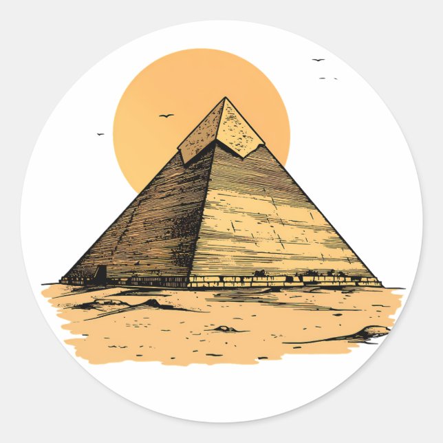 Autocollant de la pyramide égyptienne antique (Devant)