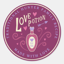 Autocollant de la Saint-Valentin Magic Purple Love