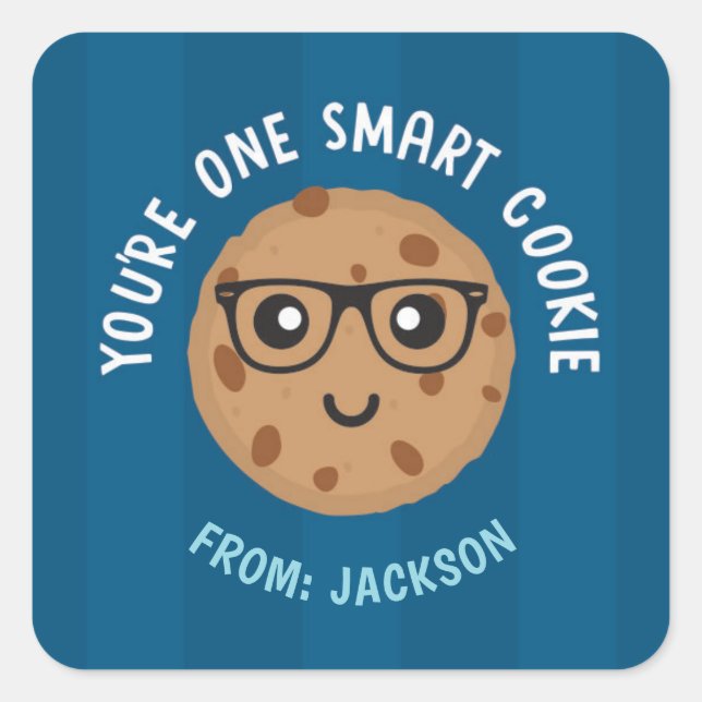Autocollant de la Saint-Valentin One Smart Cookie (Devant)