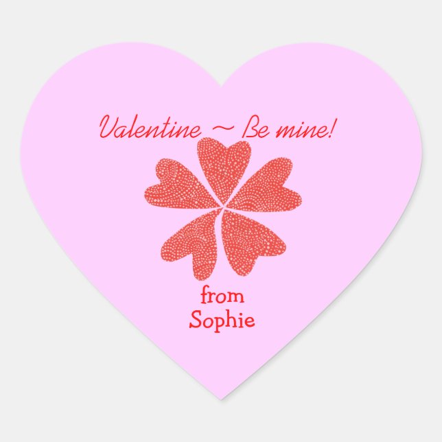 Autocollant de la Saint-Valentin personnalisé avec (Devant)