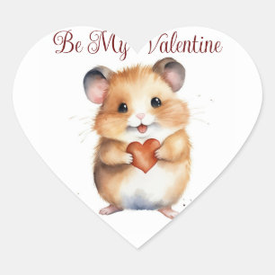 Autocollant de la Saint-Valentin pour hamster