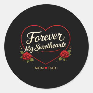 Autocollant de la Saint-Valentin pour maman et pap