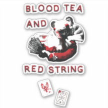 Autocollant de la Souris de Blood Tea and Red Stri