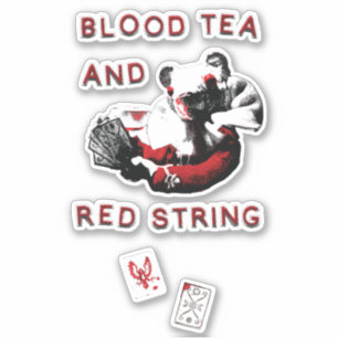 Autocollant de la Souris de Blood Tea and Red Stri