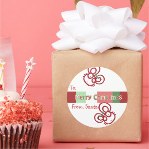 Autocollant de la souris de Noël