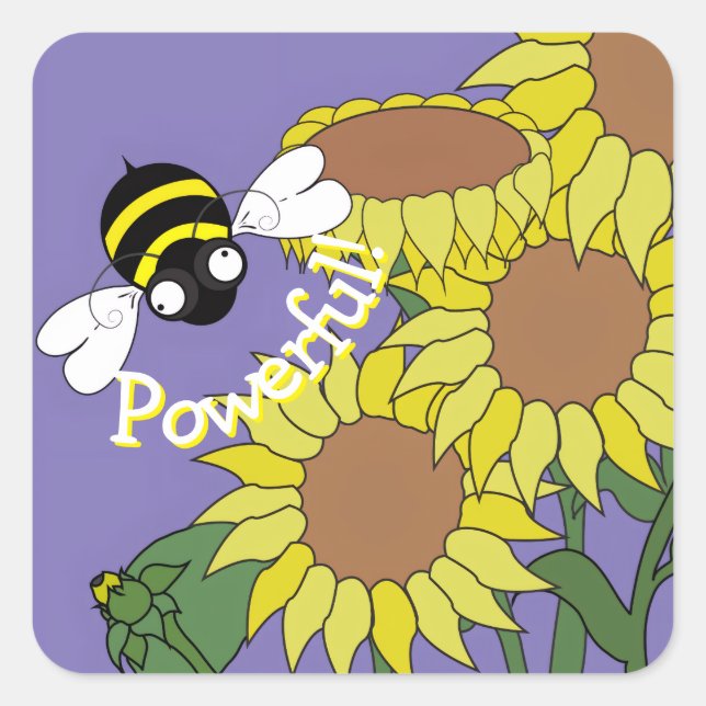 Autocollant de l'abeille puissante (Devant)
