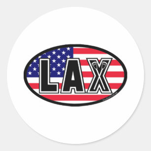 Autocollant de l'Amérique de drapeau de lacrosse