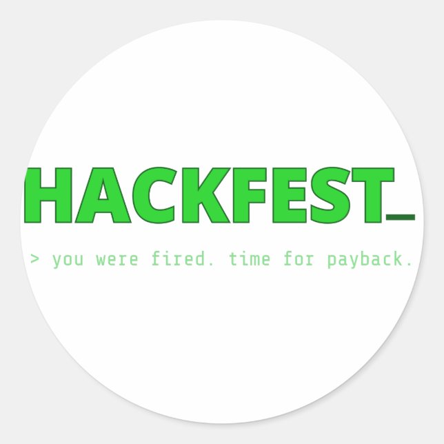 Autocollant de l'écran titre de Hackfest (Devant)