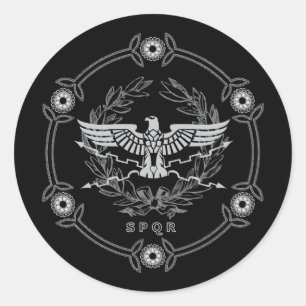 Autocollant de l'emblème de l'Empire romain SPQR.