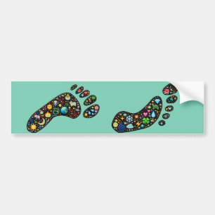 autocollant de l'environnement d'empreinte de pas