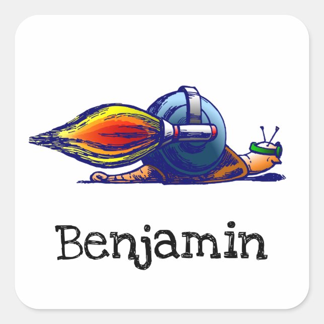 Autocollant de l'escargot de fusée (Devant)