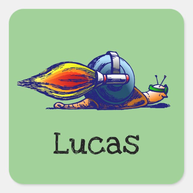 Autocollant de l'escargot de fusée (Devant)