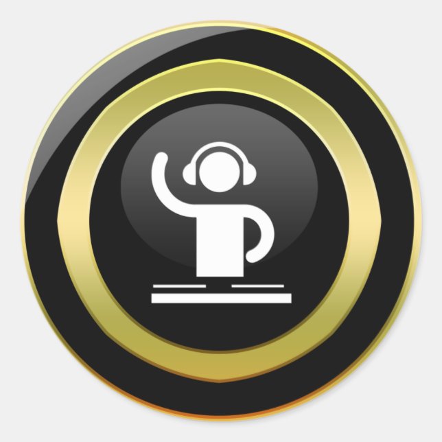 autocollant de l'icône DJ (Devant)