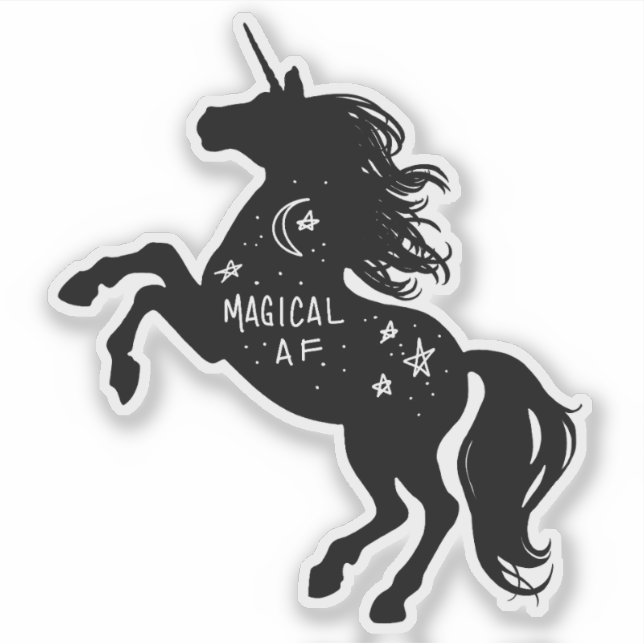 Autocollant de licorne magique AF (Devant)