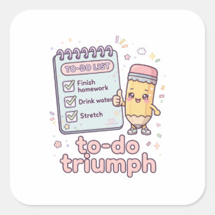 Autocollant de liste de choses à faire triomphant