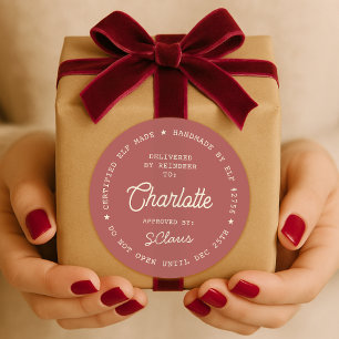 Autocollant de livraison du Père Noël Étiquette