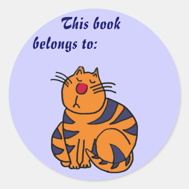 Autocollant de livre de chats amusant (Devant)