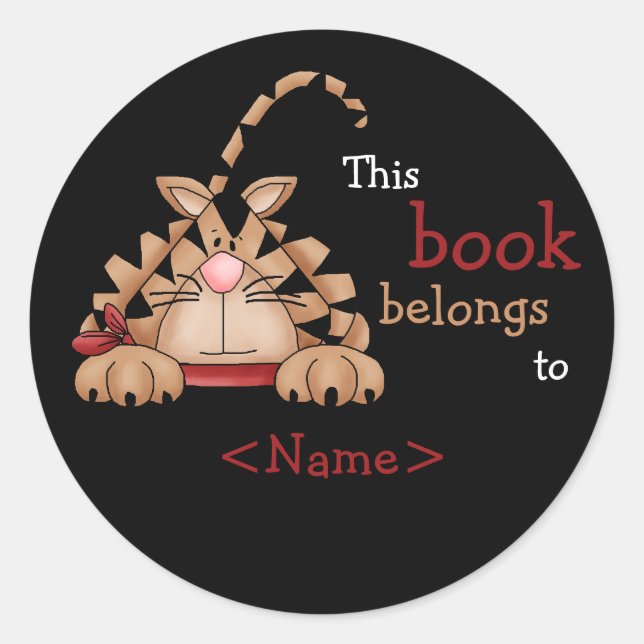 Autocollant de livre pour chats Kitty (Devant)