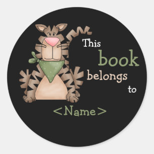 Autocollant de livre pour chats Kitty