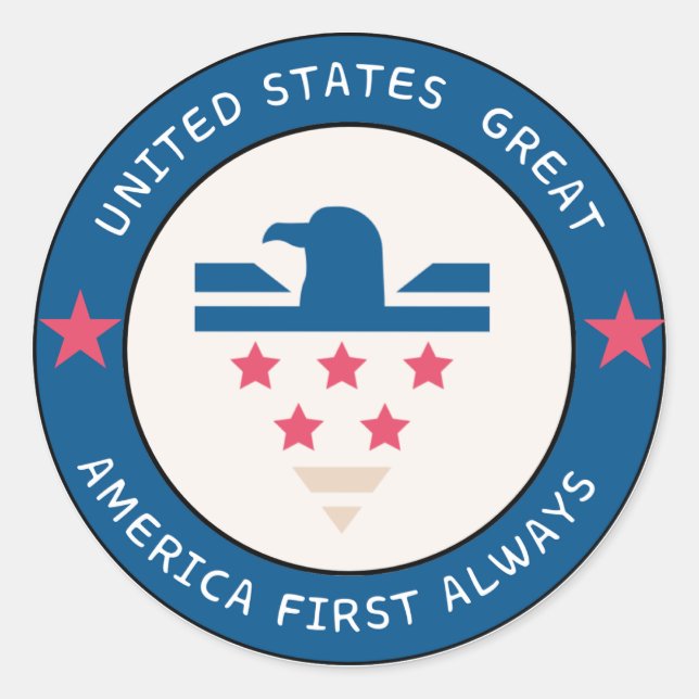 autocollant de logo America First (Devant)