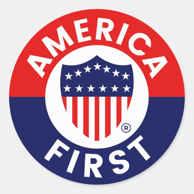Autocollant de logo America First (Devant)