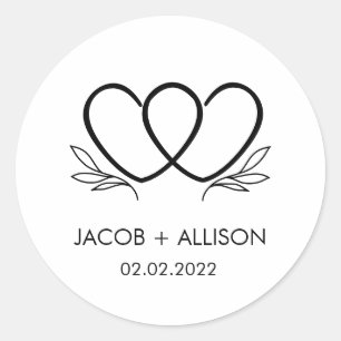 Autocollant de logo Autocollants de mariage pour c