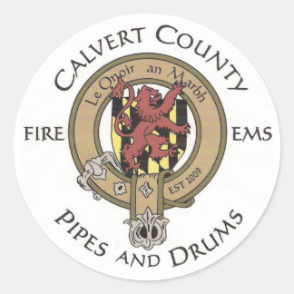 Autocollant de logo Calvert County Pipes and Drums
