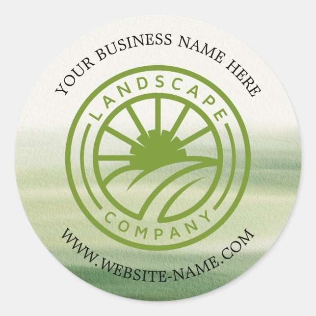 Autocollant de logo d'aménagement paysager moderne (Devant)