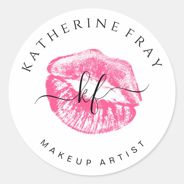 Autocollant de logo d'artiste en maquillage simple (Devant)