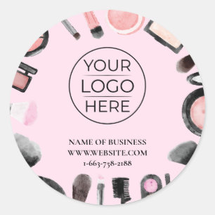 Autocollant de logo d'artiste maquilleur audacieux