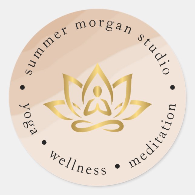 Autocollant de logo de Boho Yoga Studio (Devant)