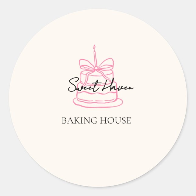 Autocollant de logo de boulangerie mignon | Marque (Devant)