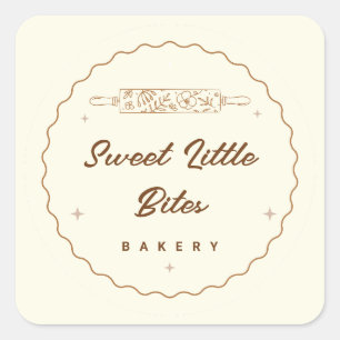 Autocollant de logo de boulangerie Sweet Little Bi