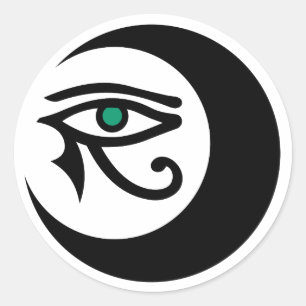 Autocollant de logo de LunaSees (noir/oeil de