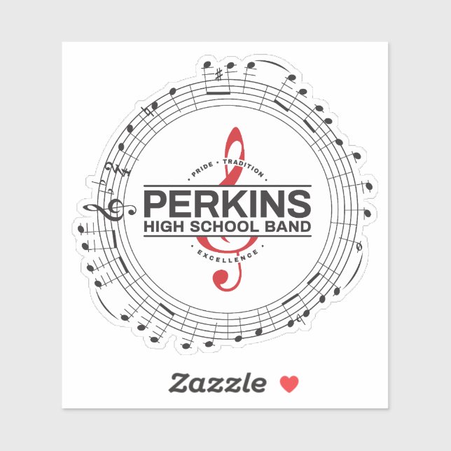 Autocollant de logo de notes de musique (Feuille)