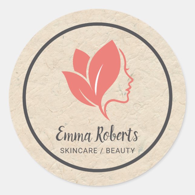 Autocollant de logo de soins de peau / beauté neut (Devant)