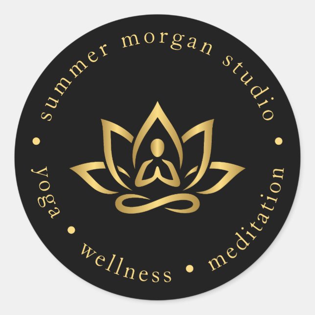 Autocollant de logo de studio de Yoga Clean  (Devant)