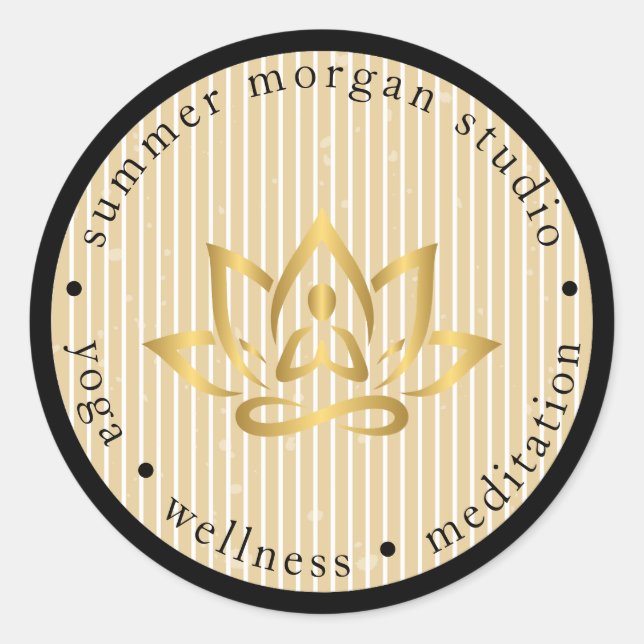 Autocollant de logo de studio de yoga moderne  (Devant)
