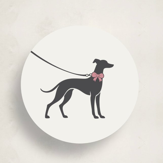 Autocollant de logo d'Elegant Classic Dog Walker (Créateur téléchargé)