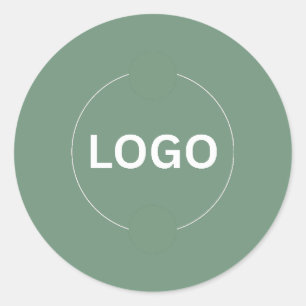 Autocollant de logo d'entreprise minimaliste vert