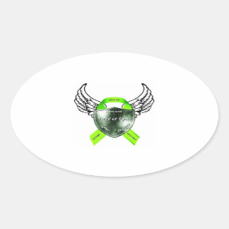 Autocollant de logo ovale