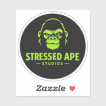Autocollant de logo vert Stressed Ape Studios