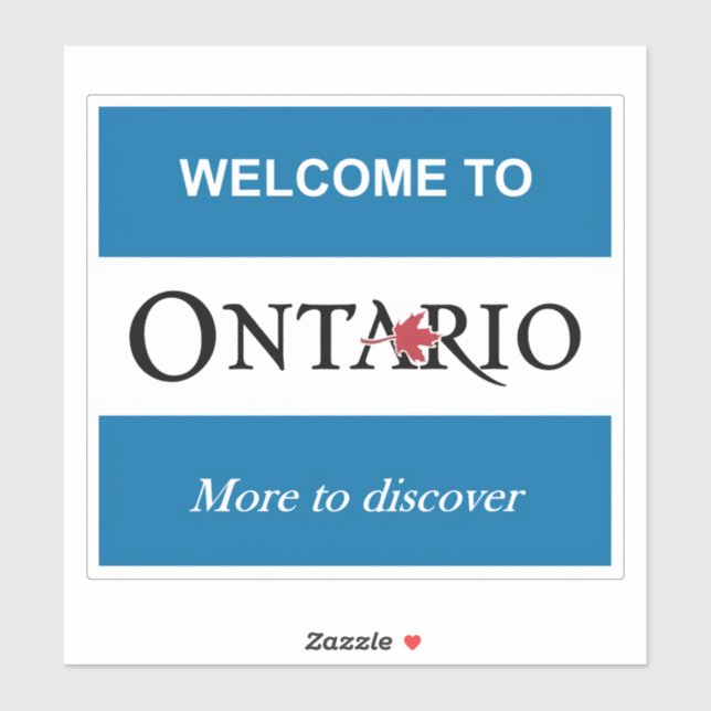 Autocollant de l'Ontario (Feuille)