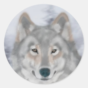 Autocollant de loup