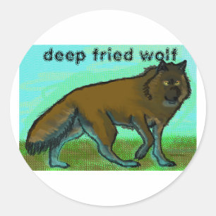 Autocollant de loup frit