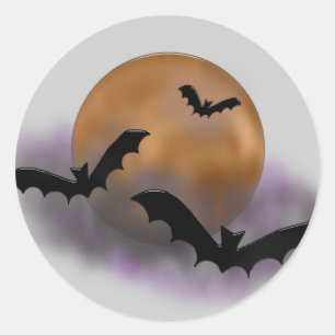 Autocollant de lune de Halloween
